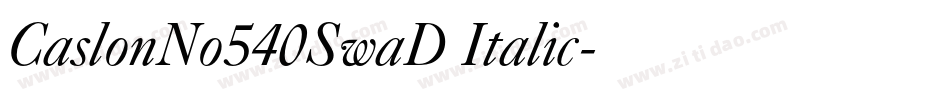 CaslonNo540SwaD Italic字体转换